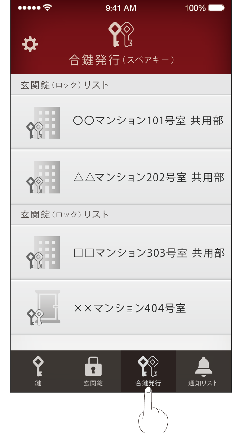 新しいユーザーに合鍵を発行する
